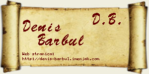 Denis Barbul vizit kartica